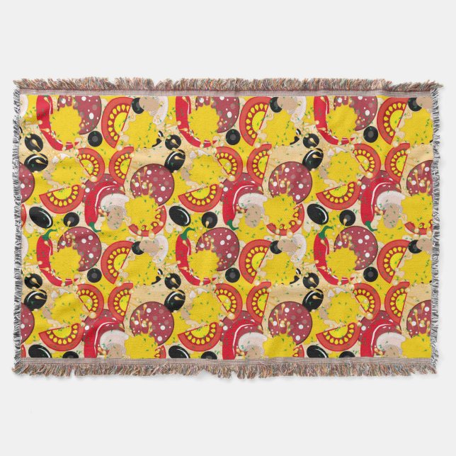 Pizza Throw Blanket (Front)
