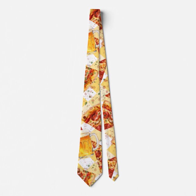 Pizza time Beer time Tie (Front)