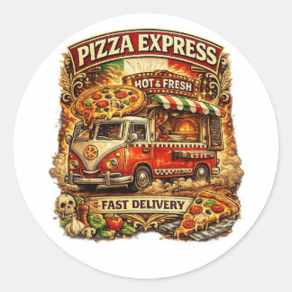 Pizza Time Funny Sticker – Eat Pizza & Destroy Piz