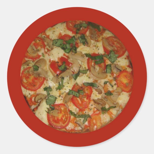 Pizza Time - Let's Order a Pizza! Classic Round Sticker (Front)