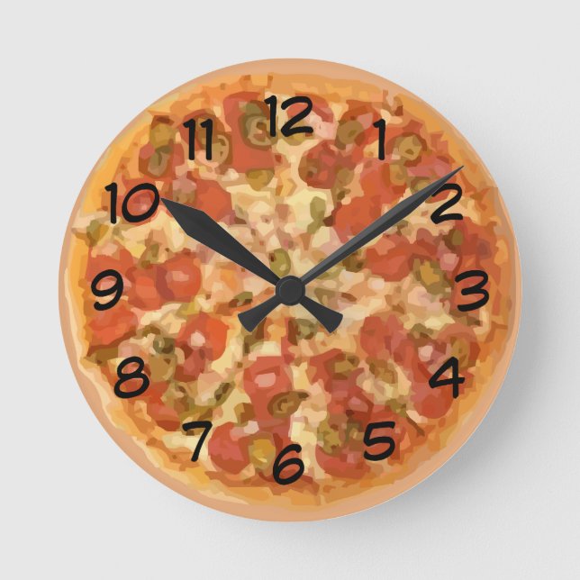 Pizza Time Round Clock (Front)
