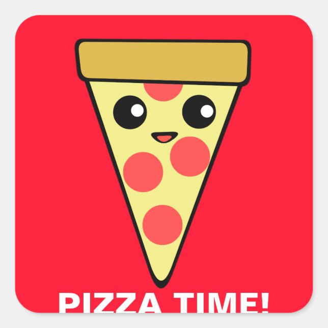 Pizza Time Square Sticker (Front)