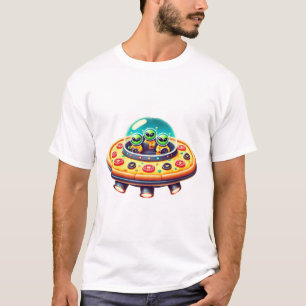 Pizza UFO Invasion – Extra Cheese, Extra Fun T-Shirt