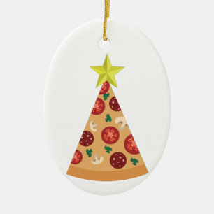 pizza ugly christmas tree funny ceramic tree decoration