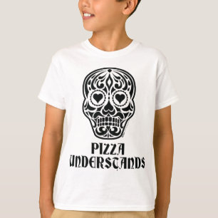 Pizza Understands Sugar Heart Skull Anti Valentine T-Shirt