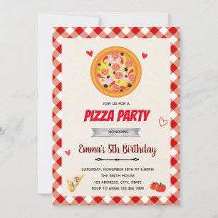 Pizza valentine party invitation