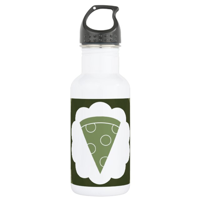 pizza vintage 532 ml water bottle (Front)