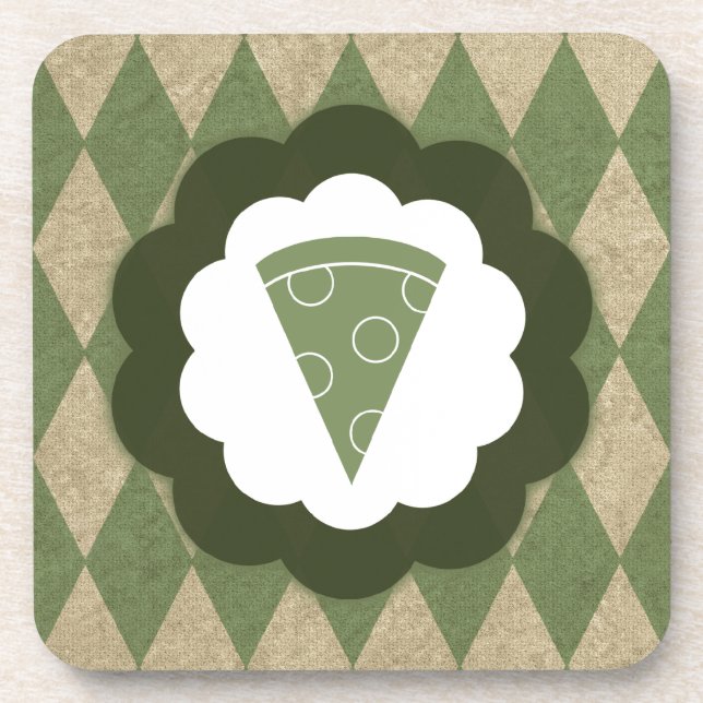 pizza vintage coaster (Front)