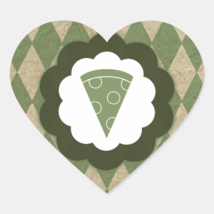 pizza vintage heart sticker