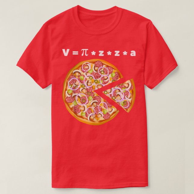 Pizza Volume Equation Math Lover 25024615 T-Shirt (Design Front)