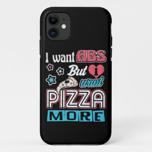 Pizza vs Abs - Bulking Diet - Funny Carbs Novelty iPhone 11 Case