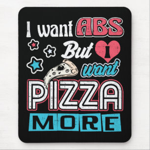 Pizza vs Abs - Bulking Diet - Funny Carbs Novelty Mouse Mat
