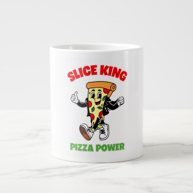 PIZZA WALKING SLICE LARGE COFFEE MUG (Front)