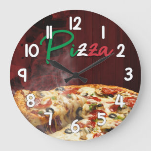 Pizza Wall Clock – Hot Fresh Pizza Kitchen Home De