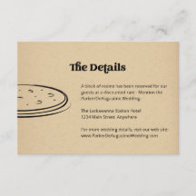 Pizza Wedding Information Details Enclosure Card