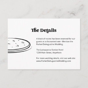 Pizza Wedding Information Details Enclosure Card