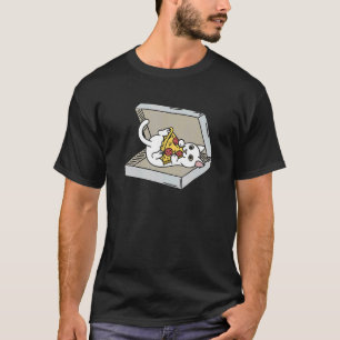 Pizza White Cat Pet T-Shirt