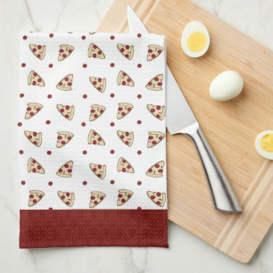 Pizza White Kitchen Towel