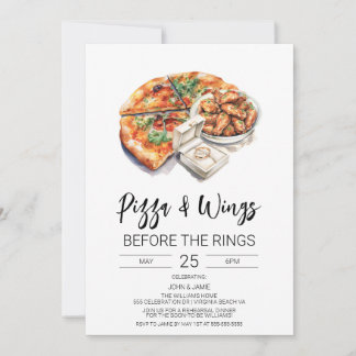 Pizza & Wings Before The Rings Invitation