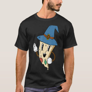 Pizza Witch Lazy Halloween Costume Cool Italian Fo T-Shirt