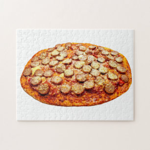 Pizza With Pepperoni and Sausage Jigsaw Puzzle