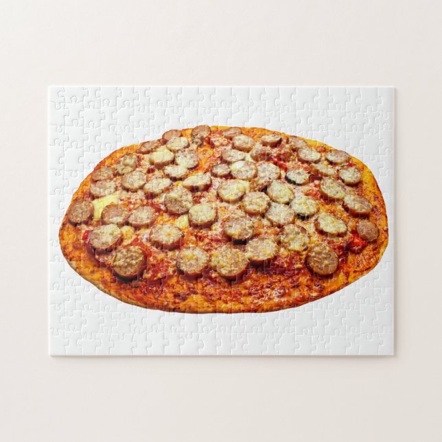 Pizza With Pepperoni and Sausage Jigsaw Puzzle (Horizontal)