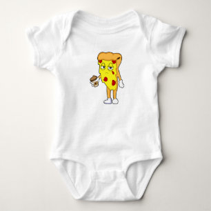 Pizza with Salami Cheese & Coffee Baby Bodysuit