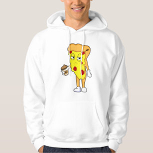 Pizza with Salami Cheese & Coffee Hoodie