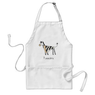 Pizza Zebra Cute Kids Cartoon Standard Apron