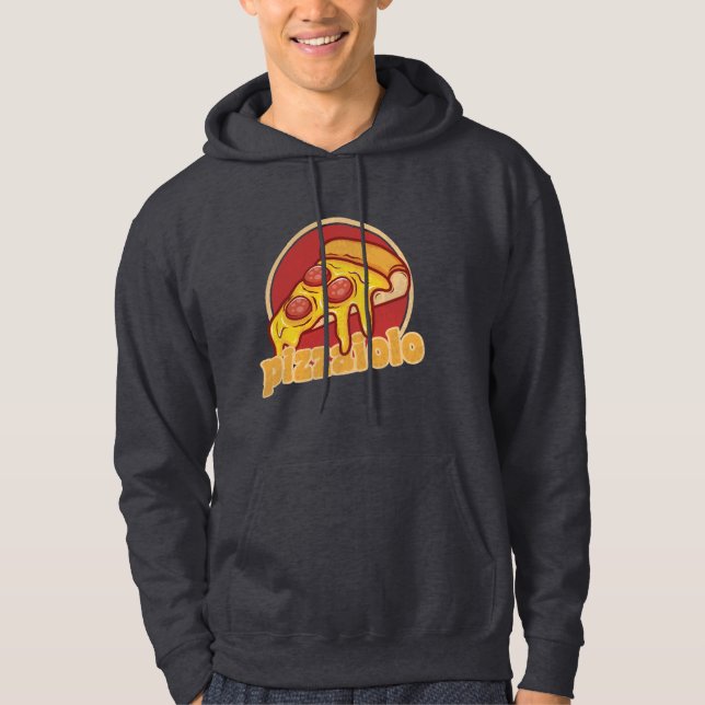 pizzaiolo funny pizza maker gift pie illustration hoodie (Front)