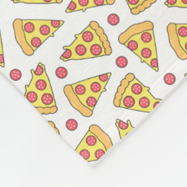 Pizzas Fleece Blanket (Corner)