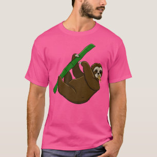 Pizzas On Sunday Funny Sleepy Head Sloth Love Wome T-Shirt