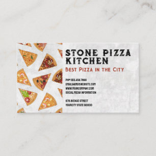 Pizzas Pattern   Restaurant Business Card