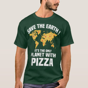 Pizzas Salami Ham Mushroom Tomato Italy Red White T-Shirt