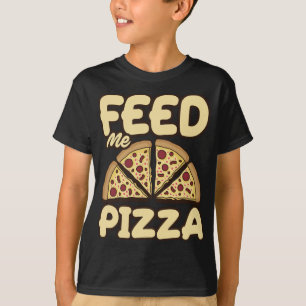 Pizzas salami ham mushroom tomato Italy red white T-Shirt