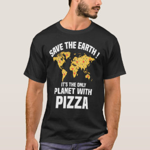 Pizzas Salami Ham Mushroom Tomato Italy Red White T-Shirt