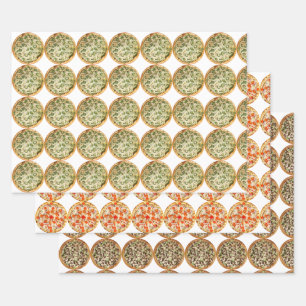 Pizzas Wrapping Paper Sheet