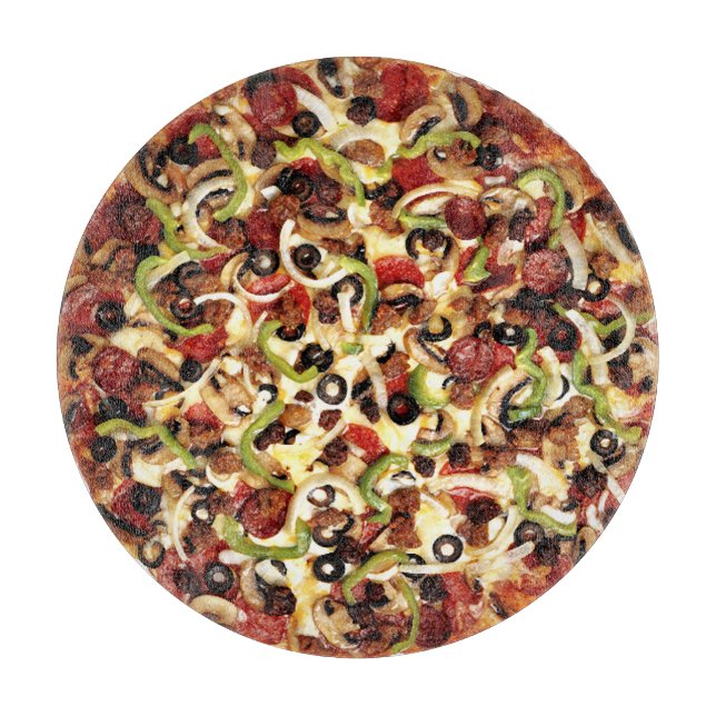 Pizzawith the Works Cutting Board (Front)
