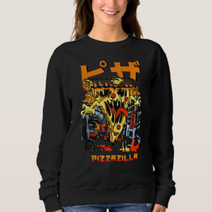 Pizzazilla Pizza Kaiju Monster Japanese Culture Sweatshirt