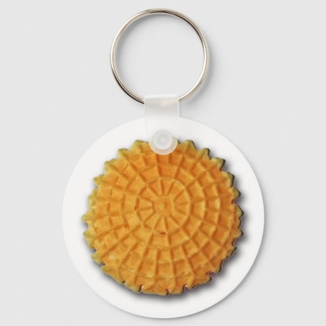 Pizzelle cookie key chain (Front)
