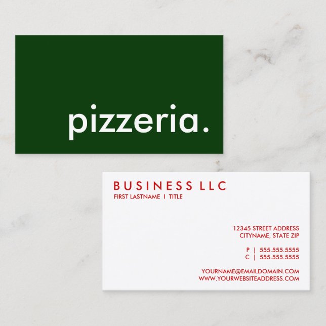 pizzeria. business card (Front/Back)