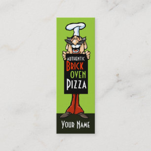 Pizzeria Chef Italian Restaurant Mini Business Card