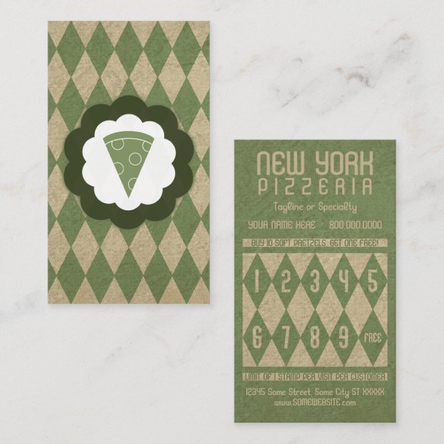 pizzeria diamonds stamp card (Front/Back)