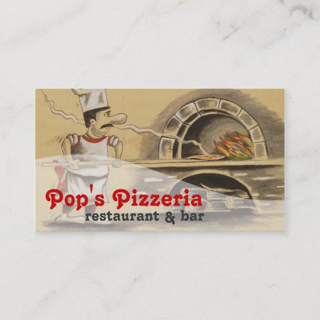 Pizzeria Food Restaurant Diner Eatery Catering Business Card (Front)