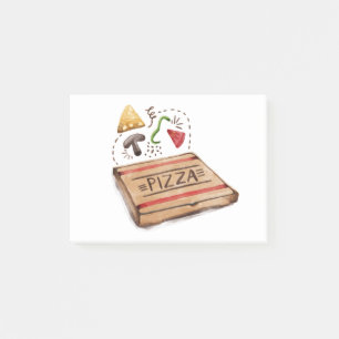 Pizzeria Pizza Box with the Works Toppings Post-it Notes