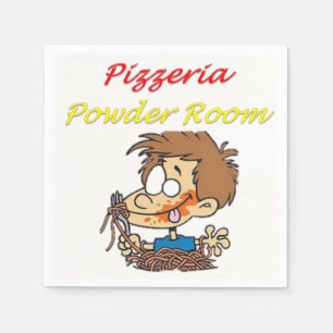 Pizzeria Powder Room Paper Napkins