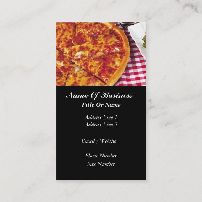 Pizzeria Restaurant Business Card (Front)