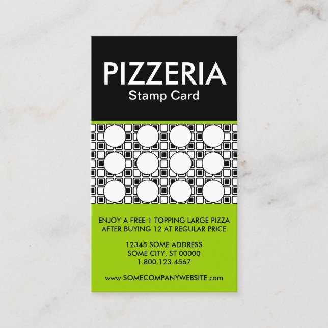 pizzeria stamp card (Front)
