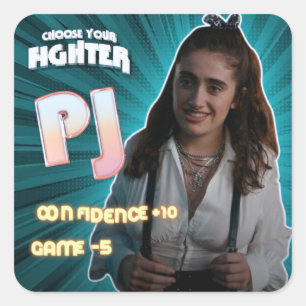 PJ   Bottoms Movie Character   Untalented Gay    Square Sticker