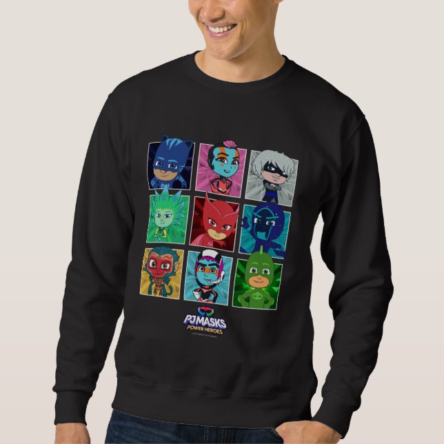 PJ Masks Group Shot Panel Characters Boxed Up Sweatshirt (Front)